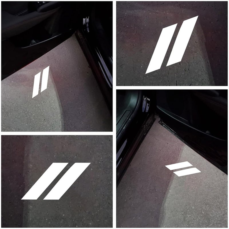 JUNMEI 2PCS Never Fade Door Lights Logo for Dodge Challenger Hornet GT R/T, Courtesy LED Welcome Puddle Projection Light Lamps Accessories (White) - Image 4